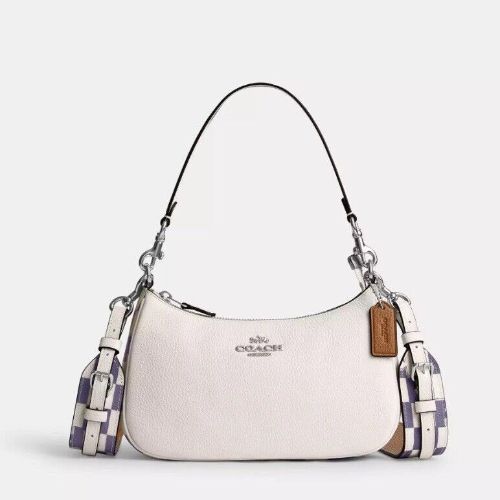 COACH Teri Shoulder/Crossbody Bag With Detachable Strap white