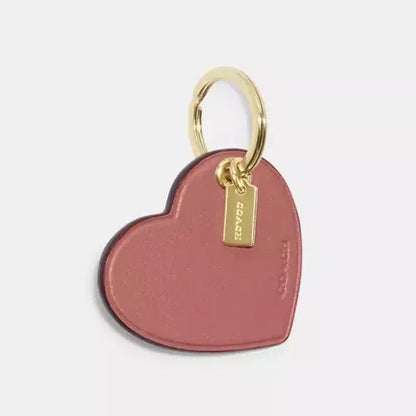 Coach Heart Bag Charm For Handbag Purse Wallet In Gold/Taffy