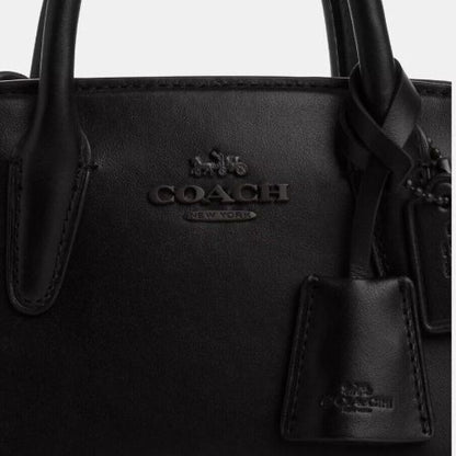 Coach Leather Andrea Mini Carryall Top Handle Crossbody Bag In Black