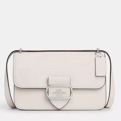 COACH LARGE Morgan Square Crossbody Leather Bag- CM090 - White