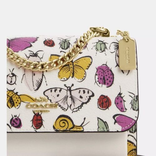 Coach Mini Klare Crossbody Leather Bag LADYBUG BUTTERFLY Print