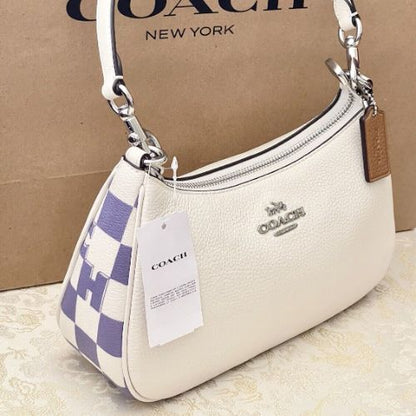 COACH Teri Shoulder/Crossbody Bag With Detachable Strap white