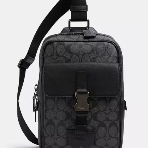 Coach Track Pack Signature Canvas & Leather For Men/Women