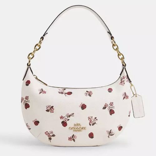 Coach Leather Payton Hobo With Ladybug Floral Print MEDIUM Handbag