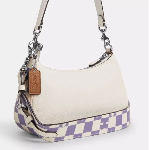 COACH Teri Shoulder/Crossbody Bag With Detachable Strap white