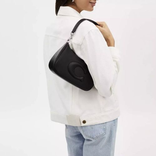 Coach Leather Teri Shoulder Bag In Black