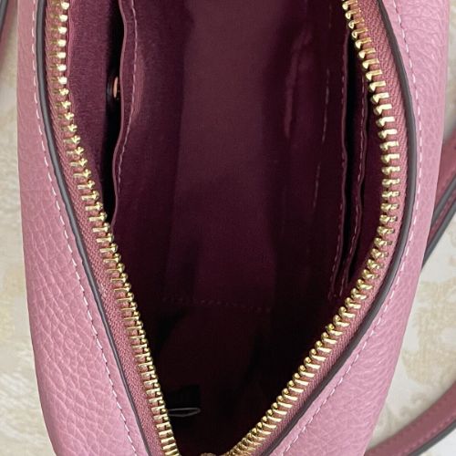 Coach Leather Mini Jamie Camera Crossbody Bag In True Pink