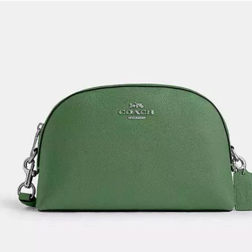 Coach Leather Madi Crossbody Medium Bag In Soft Green