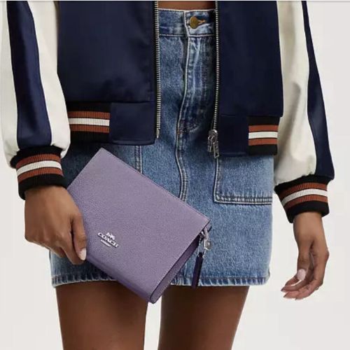 Coach Leather Slim Crossbody Violet