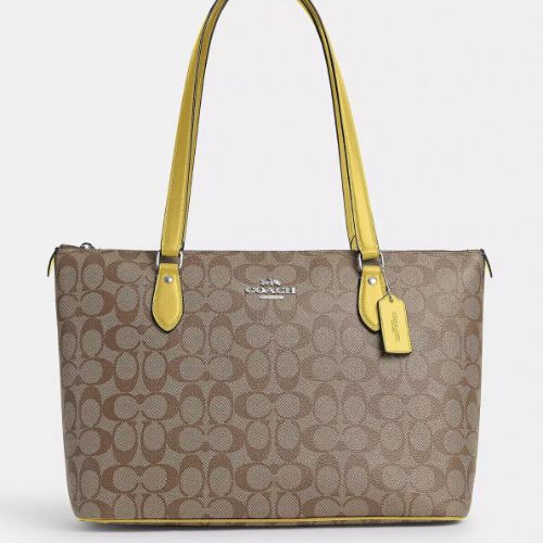 Coach Large Gallery Tote Bag In Signature Canvas & Leather