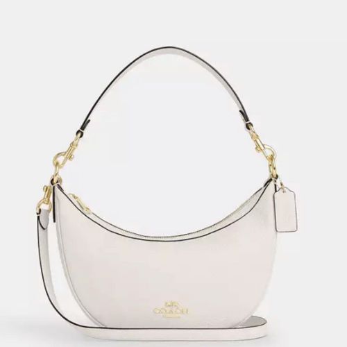 Coach Aria Shoulder/Crossbody  CO996 Leather Bag In Chalk/Gold