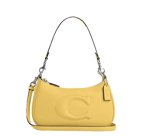 Coach Teri Shoulder Bag In Smooth Leather Yellow