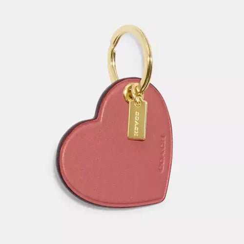 Coach Heart Bag Charm For Handbag Purse Wallet In Gold/Taffy