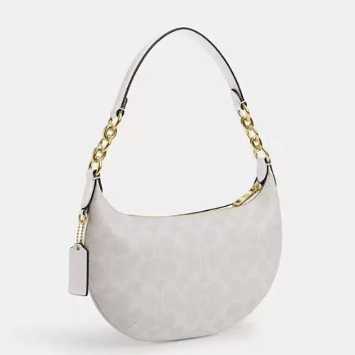 Coach Payton Hobo MEDIUM HandBag In Signature Canvas & Leather