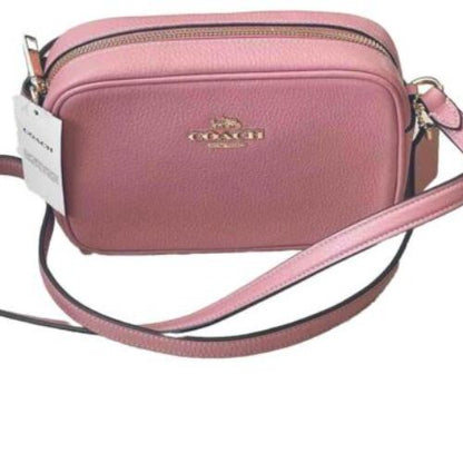 Coach Leather Mini Jamie Camera Crossbody Bag In True Pink