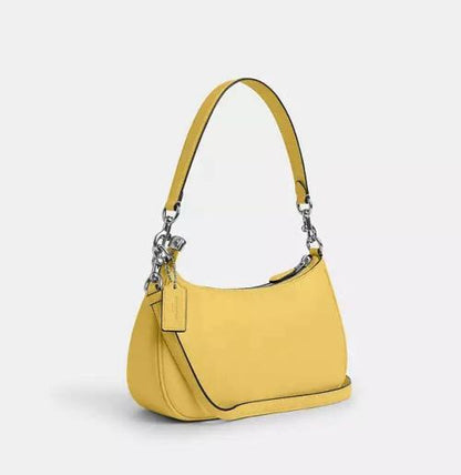 Coach Teri Shoulder Bag In Smooth Leather Yellow