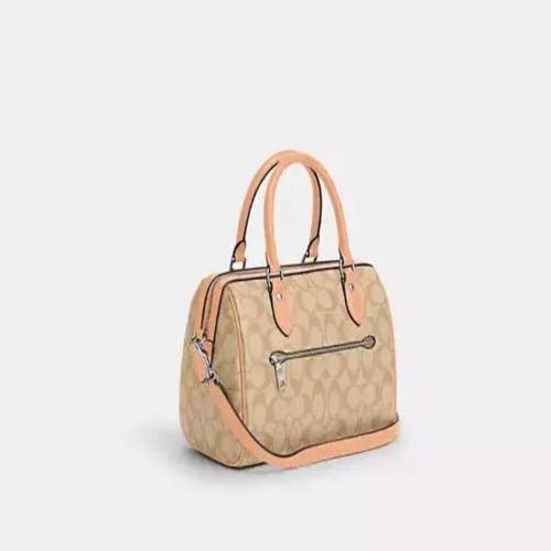 Coach Rowan Satchel Crossbody In Signature Canvas & Leather