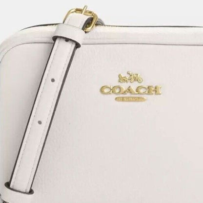 Coach Pebble Leather Mini Jamie Camera Crossbody Bag -Chalk/ Gold