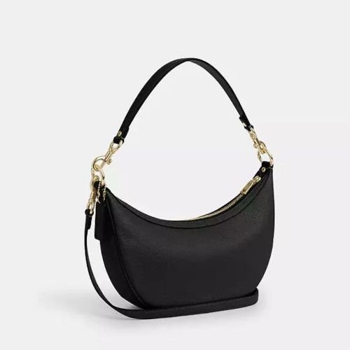 Coach Aria Shoulder/Crossbody CO996 Leather Bag In Gold/Black